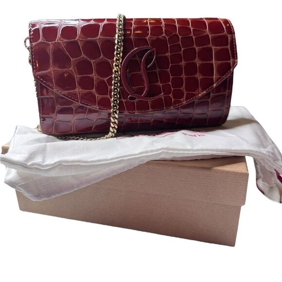 NWT Christian Louboutin Alligator Embossed Wallet on Chain - Picture 2 of 10
